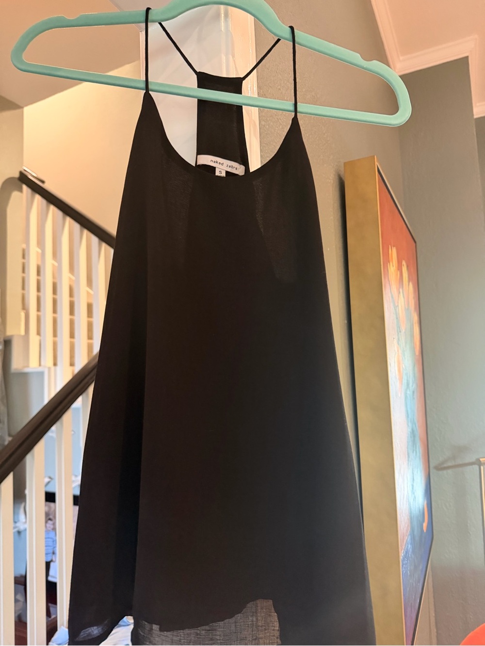 Naked Zebra Black Racerback Tank